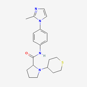 N-[4-(2-methyl-1H-imidazol-1-yl)phenyl]-1-(tetrahydro-2H-thiopyran-4-yl)prolinamide