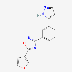 molecular formula C15H10N4O2 B1651167 1-[(3-Methylphenoxy)acetyl]-3-(5-phenyl-1,3,4-oxadiazol-2-yl)piperidine CAS No. 1239479-72-1