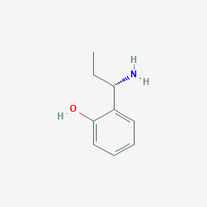 molecular formula C9H13NO B1651172 2-[(S)-1-Aminopropyl]phenol CAS No. 123983-06-2