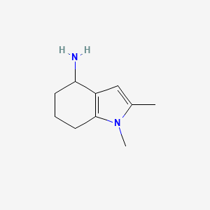 molecular formula C10H16N2 B1651175 1,2-dimethyl-4,5,6,7-tetrahydro-1H-indol-4-amine CAS No. 1240526-06-0