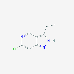 molecular formula C8H8ClN3 B1651191 1h-Pyrazolo[4,3-c]pyridine,6-chloro-3-ethyl- CAS No. 1242257-90-4