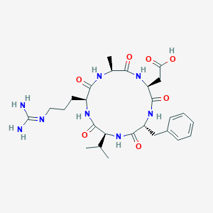 molecular formula C27H40N8O7 B165120 环(-精氨酸-丙氨酸-天冬氨酸-D-苯丙氨酸-缬氨酸) CAS No. 137813-36-6