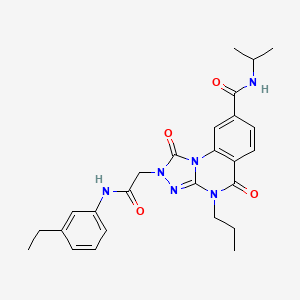 2-{2-[(3-ethylphenyl)amino]-2-oxoethyl}-N-isopropyl-1,5-dioxo-4-propyl-1,2,4,5-tetrahydro[1,2,4]triazolo[4,3-a]quinazoline-8-carboxamide