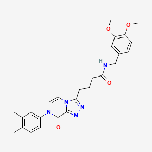 molecular formula C26H29N5O4 B1651204 N-(3,4-dimethoxybenzyl)-4-[7-(3,4-dimethylphenyl)-8-oxo-7,8-dihydro[1,2,4]triazolo[4,3-a]pyrazin-3-yl]butanamide CAS No. 1242907-02-3