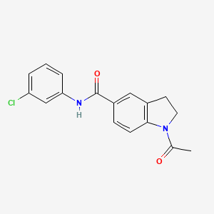 molecular formula C17H15ClN2O2 B1651205 1-acetyl-N-(3-chlorophenyl)indoline-5-carboxamide CAS No. 1242934-00-4