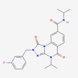 molecular formula C23H24FN5O3 B1651207 2-(3-fluorobenzyl)-N,4-diisopropyl-1,5-dioxo-1,2,4,5-tetrahydro[1,2,4]triazolo[4,3-a]quinazoline-8-carboxamide CAS No. 1242982-44-0