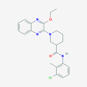 molecular formula C23H25ClN4O2 B1651209 N-(3-chloro-2-methylphenyl)-1-(3-ethoxyquinoxalin-2-yl)piperidine-3-carboxamide CAS No. 1242996-59-3