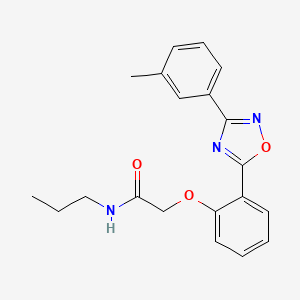 2-{2-[3-(3-methylphenyl)-1,2,4-oxadiazol-5-yl]phenoxy}-N-propylacetamide