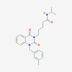 N-isopropyl-5-[1-(3-methylbenzyl)-2,4-dioxo-1,4-dihydroquinazolin-3(2H)-yl]pentanamide