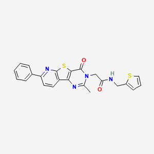 molecular formula C23H18N4O2S2 B1651217 N-(4-chlorophenyl)-4-(2-{[(5-methyl-2-furyl)methyl]amino}-2-oxoethyl)-3-oxopiperazine-1-carboxamide CAS No. 1243101-08-7