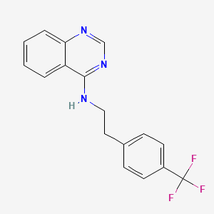 molecular formula C17H14F3N3 B1651220 4-Quinazolinamine, N-(2-(4-(trifluoromethyl)phenyl)ethyl)- CAS No. 124427-79-8