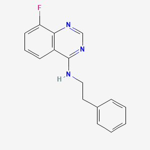 molecular formula C16H14FN3 B1651221 4-Quinazolinamine, 8-fluoro-N-(2-phenylethyl)- CAS No. 124428-15-5