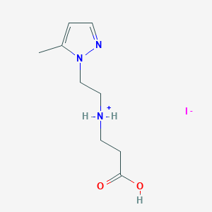 molecular formula C9H16IN3O2 B1651227 2-carboxy-N-(2-(5-methyl-1H-pyrazol-1-yl)ethyl)ethanaminium iodide CAS No. 1245569-05-4