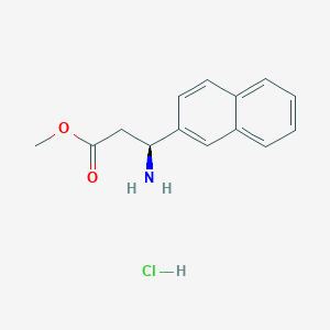 molecular formula C14H16ClNO2 B1651229 methyl (3S)-3-amino-3-(naphthalen-2-yl)propanoate hydrochloride CAS No. 1245606-68-1