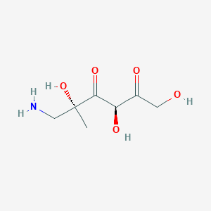 molecular formula C7H13NO5 B1651231 (3R,5R)-6-amino-1,3,5-trihydroxy-5-methylhexane-2,4-dione CAS No. 1245647-51-1