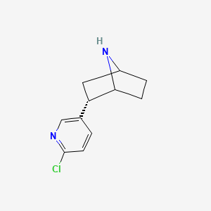 molecular formula C11H13ClN2 B1651233 (2S)-2-(6-Chloropyridin-3-yl)-7-azabicyclo[2.2.1]heptane CAS No. 1246242-22-7