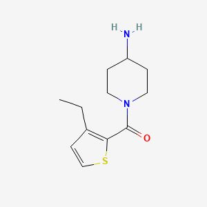 molecular formula C12H18N2OS B1651236 (4-Aminopiperidin-1-yl)-(3-ethylthiophen-2-yl)methanone CAS No. 1247089-13-9