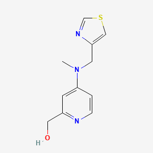molecular formula C11H13N3OS B1651238 [4-[Methyl(1,3-thiazol-4-ylmethyl)amino]pyridin-2-yl]methanol CAS No. 1247813-36-0