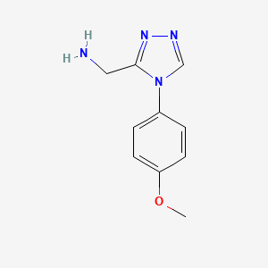 molecular formula C10H12N4O B1651242 [4-(4-Methoxyphenyl)-1,2,4-triazol-3-yl]methanamine CAS No. 1248907-50-7