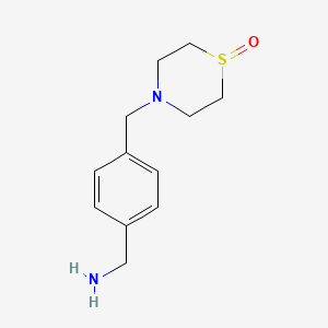 4-{[4-(Aminomethyl)phenyl]methyl}-1lambda4-thiomorpholin-1-one