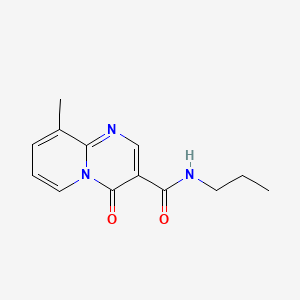 molecular formula C13H15N3O2 B1651247 4H-Pyrido(1,2-a)pyrimidine-3-carboxamide, 9-methyl-4-oxo-N-propyl- CAS No. 125055-71-2