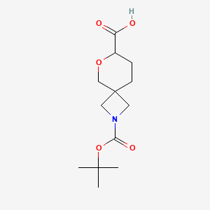 2-[(2-Methylpropan-2-yl)oxycarbonyl]-6-oxa-2-azaspiro[3.5]nonane-7-carboxylic acid