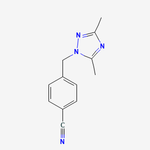 molecular formula C12H12N4 B1651261 4-[(3,5-dimethyl-1H-1,2,4-triazol-1-yl)methyl]benzonitrile CAS No. 1251248-47-1