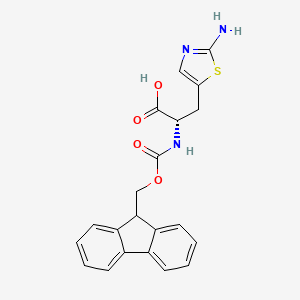 molecular formula C21H19N3O4S B1651268 (2S)-3-(2-Amino-1,3-thiazol-5-yl)-2-(9H-fluoren-9-ylmethoxycarbonylamino)propanoic acid CAS No. 1251904-27-4