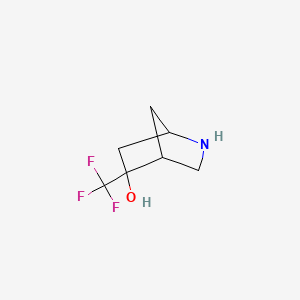 molecular formula C7H10F3NO B1651269 5-(Trifluoromethyl)-2-azabicyclo[2.2.1]heptan-5-ol CAS No. 1251923-00-8