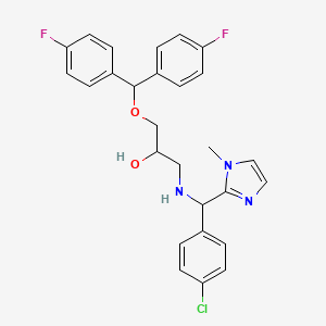 {3-[bis(4-fluorophenyl)methoxy]-2-hydroxypropyl}[(4-chlorophenyl)(1-methyl-1H-imidazol-2-yl)methyl]amine