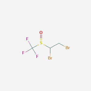 molecular formula C3H3Br2F3OS B1651283 1,2-Dibromo-1-((trifluoromethyl)sulfinyl)ethane CAS No. 1253123-65-7