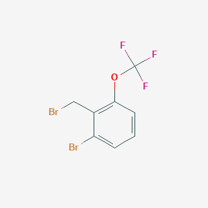 molecular formula C8H5Br2F3O B1651284 1-Bromo-2-(bromomethyl)-3-[(trifluoromethyl)oxy]benzene CAS No. 1253189-05-7