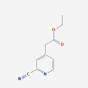 molecular formula C10H10N2O2 B1651295 (2-Cyano-pyridin-4-yl)-acetic acid ethyl ester CAS No. 1256337-25-3