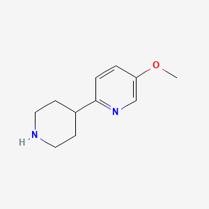 molecular formula C11H16N2O B1651299 5-Methoxy-2-piperidin-4-ylpyridine CAS No. 1256789-40-8