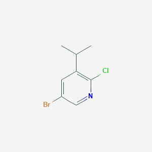 molecular formula C8H9BrClN B1651301 5-溴-2-氯-3-(丙-2-基)吡啶 CAS No. 1256804-33-7