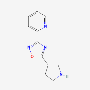 2-(5-Pyrrolidin-3-yl-1,2,4-oxadiazol-3-yl)pyridine