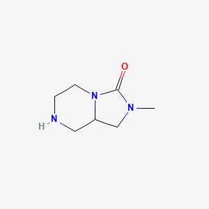 molecular formula C7H13N3O B1651306 Hexahydro-2-methylimidazo[1,5-a]pyrazin-3-one CAS No. 1256815-08-3