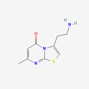 molecular formula C9H11N3OS B1651312 3-(2-Aminoethyl)-7-methyl-5H-[1,3]thiazolo[3,2-A]pyrimidin-5-one CAS No. 1257535-66-2