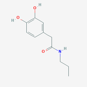 molecular formula C11H15NO3 B1651318 2-(3,4-dihydroxyphenyl)-N-propylacetamide CAS No. 125789-89-1