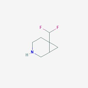 molecular formula C7H11F2N B1651325 6-(Difluoromethyl)-3-azabicyclo[4.1.0]heptane CAS No. 1258650-06-4
