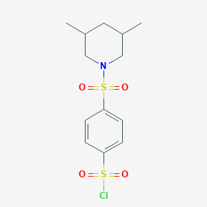 molecular formula C13H18ClNO4S2 B1651326 4-(3,5-Dimethylpiperidine-1-sulfonyl)benzene-1-sulfonyl chloride CAS No. 1258650-42-8