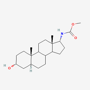 molecular formula C21H35NO3 B1651337 Methyl ((3-alpha,5-alpha,17-alpha)-3-hydroxyandrostan-17-yl)carbamate CAS No. 126054-49-7