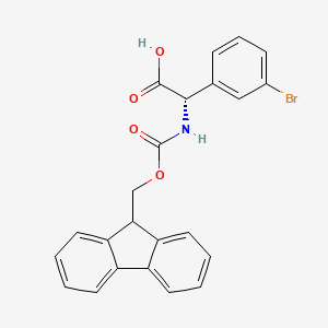 molecular formula C23H18BrNO4 B1651338 (2S)-2-(3-bromophenyl)-2-({[(9H-fluoren-9-yl)methoxy]carbonyl}amino)acetic acid CAS No. 1260590-21-3