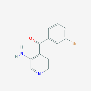 molecular formula C12H9BrN2O B1651342 (3-Aminopyridin-4-yl)-(3-bromophenyl)methanone CAS No. 1260650-73-4