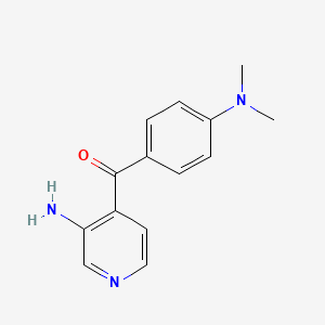 molecular formula C14H15N3O B1651344 (3-Aminopyridin-4-yl)-[4-(dimethylamino)phenyl]methanone CAS No. 1260656-12-9