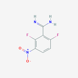 molecular formula C7H5F2N3O2 B1651345 2,6-Difluoro-3-nitrobenzenecarboximidamide CAS No. 1260657-03-1