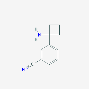 molecular formula C11H12N2 B1651353 3-(1-Aminocyclobutyl)benzonitrile CAS No. 1260670-15-2