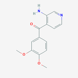 molecular formula C14H14N2O3 B1651355 (3-Aminopyridin-4-yl)-(3,4-dimethoxyphenyl)methanone CAS No. 1260674-57-4