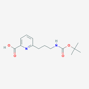 6-[3-[(2-Methylpropan-2-yl)oxycarbonylamino]propyl]pyridine-2-carboxylic acid