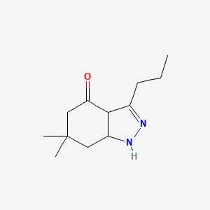 molecular formula C12H20N2O B1651357 6,6-Dimethyl-3-propyl-3A,5,7,7A-tetrahydro-1H-indazol-4-one CAS No. 1260676-15-0